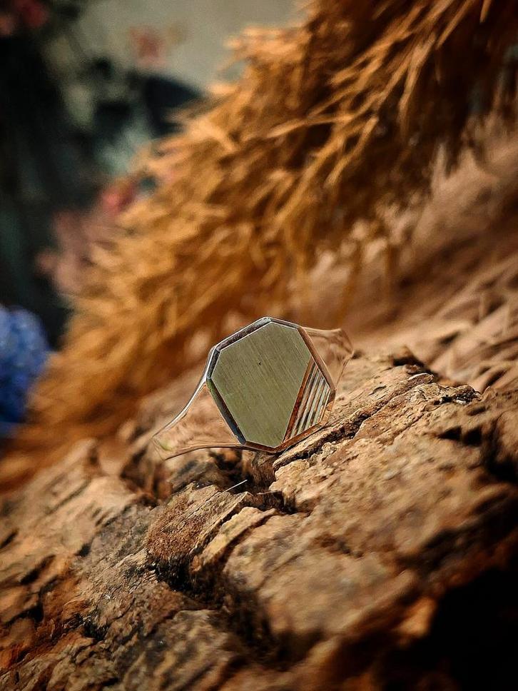 Zilveren Dames Zegelring, Sieraden, Tassen en Uiterlijk, Ringen, Zo goed als nieuw, Dame, 18 tot 19, Zilver, Zilver, Ophalen of Verzenden