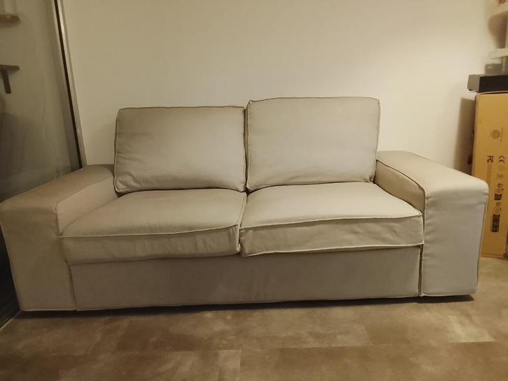 KIVIK 2-seat sofa Grey, Huis en Inrichting, Banken | Bankstellen, Gebruikt, Rechte bank, Tweepersoons, 150 tot 200 cm, 75 tot 100 cm