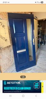 Hardhouten Voordeur met Glas, 80 tot 100 cm, Ophalen of Verzenden, 200 tot 215 cm, Hout