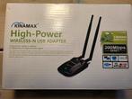 Kinamax high-power wireless USB adapter, Computers en Software, WiFi-versterkers, Ophalen of Verzenden, Nieuw, Kinamax