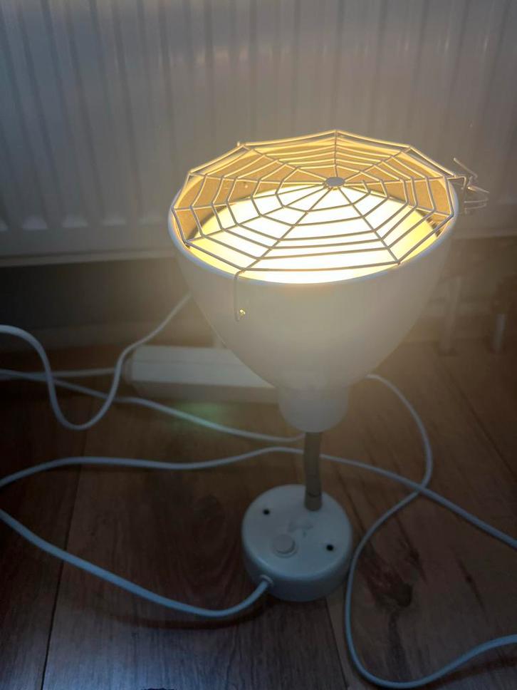 vintage IKEA Minnen white spider web wall goose-neck lamp, Huis en Inrichting, Lampen | Wandlampen, Gebruikt, Overige materialen