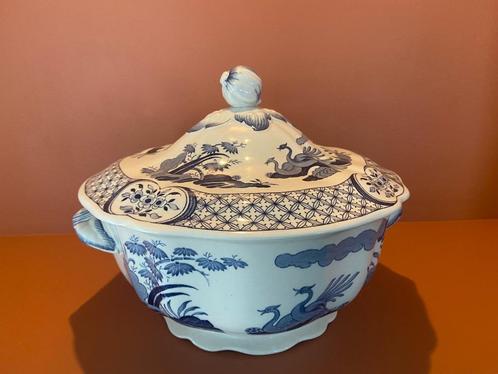 Old Chelsea Soepterrine  met opening voor lepel in deksel, Antiek en Kunst, Antiek | Servies los, Ophalen of Verzenden