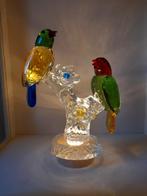 Kristallen Beeld: Vogels op Tak, Antiek en Kunst, Antiek | Glas en Kristal, Ophalen of Verzenden