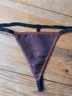 Cosplay Warrior String Lingerie Leer Look, Ophalen of Verzenden, Zwart, String