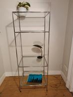 Vitrinekast, wandkast, Abstracta Cadovius, chroom en glas, Huis en Inrichting, Kasten | Vitrinekasten, Ophalen, Gebruikt