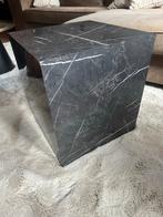 Marmer Look Bijzettafel zuil Salontafel, Overige materialen, Minder dan 55 cm, Gebruikt, Vierkant