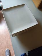 Platte borden (vierkant), Huis en Inrichting, Keuken | Servies, Ophalen, Gebruikt, Bord(en), Effen