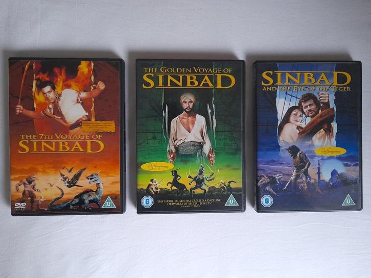 Sinbad 1 t/m 3 - Ray Harryhausen - 3 DVDs, Cd's en Dvd's, Dvd's | Science Fiction en Fantasy, Zo goed als nieuw, Ophalen of Verzenden