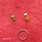 14K Gouden Neus Piercings + Titanium Ring, Nieuw, Ophalen of Verzenden, Met edelsteen, Knopjes of Stekers