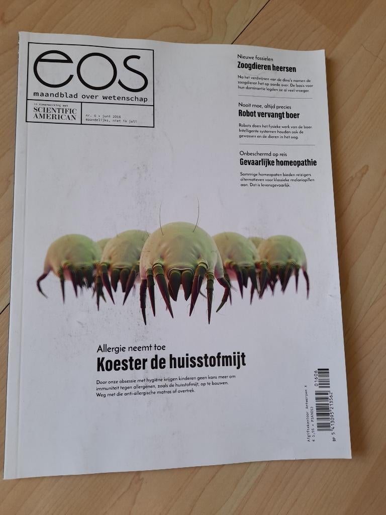 DIVERSE TIJDSCHRIFTEN EOS MAANDBLAD VOOR WETENSCHAP 2012 tm, Boeken, Tijdschriften en Kranten, Ophalen of Verzenden, Zo goed als nieuw