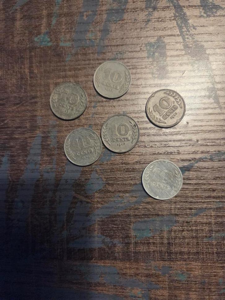 Collectie 10 Cent Munten Wilhelmina (1941-1944), Postzegels en Munten, Munten | Nederland, Losse munt, 10 cent, Koningin Wilhelmina