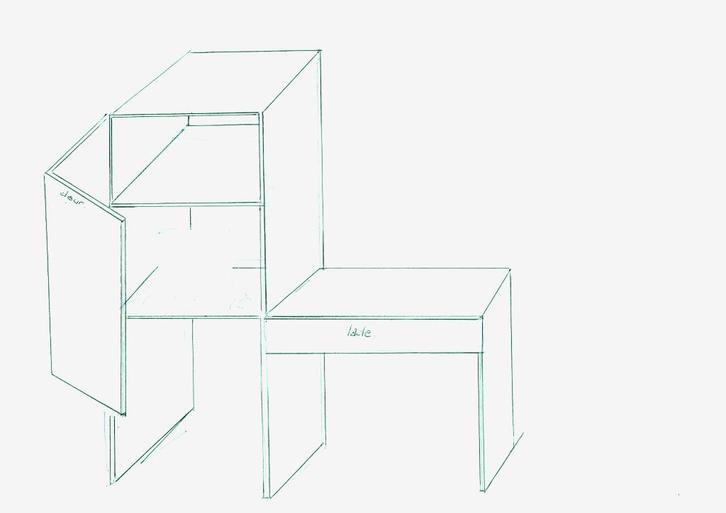 Banzboard - Computermeubel, Huis en Inrichting, Kasten | Computermeubels, Zo goed als nieuw, 170 cm of meer, 120 tot 170 cm, 40 tot 80 cm