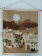 Wandkleed, Arabisch stadje in woestijn met Bedoeïnen, kleed, Ophalen of Verzenden, Gebruikt