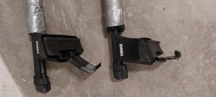 Thule dwarse dakdragers, Auto diversen, Dakdragers, Gebruikt, Ophalen