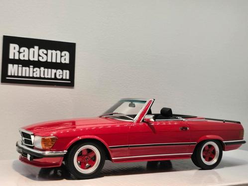 Mercedes-Benz 500SL AMG R107 - Rood - 1:18 Ottomobile, Hobby en Vrije tijd, Modelauto's | 1:18, Nieuw, Auto, OttOMobile, Ophalen of Verzenden