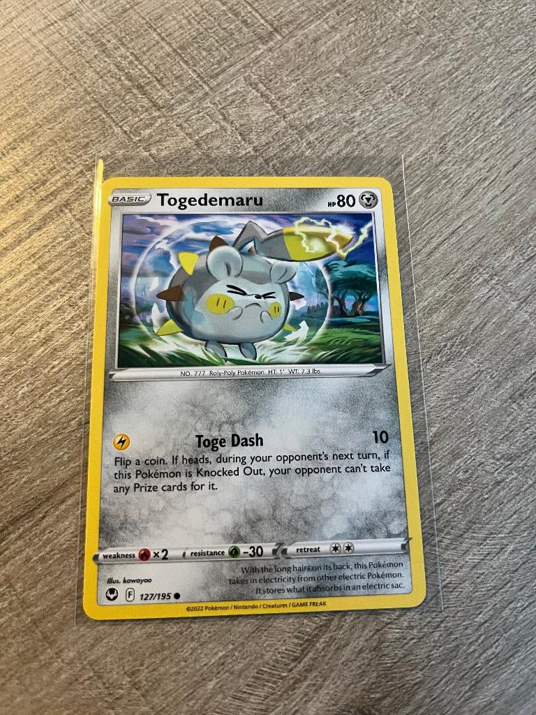 Togedemaru 127/195 Silver Tempest - Pokémon Kaart, Ophalen of Verzenden, Nieuw, Losse kaart