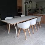 HAY tafel + 6 HAY stoelen, Huis en Inrichting, Ophalen, Kunststof, Gebruikt, 200 cm of meer