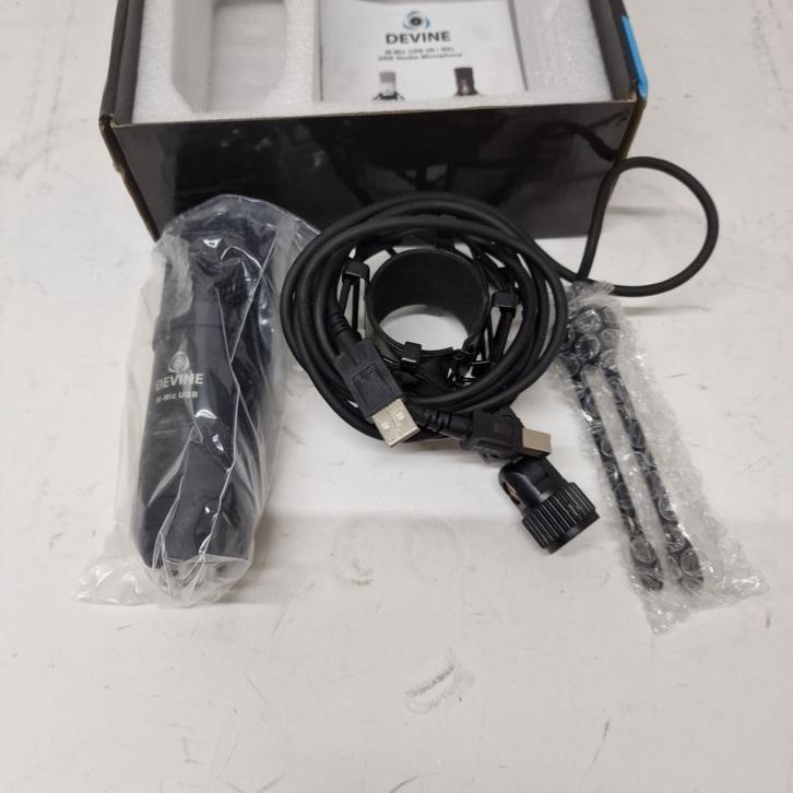 Devine M-Mic USB BK condensatormicrofoon zwart | Nette staat, Muziek en Instrumenten, Microfoons, Zo goed als nieuw
