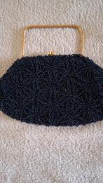 vintage blauw kralen tasje, Ophalen of Verzenden, Gebruikt, Blauw