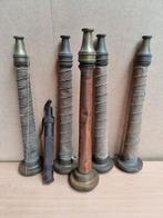Antieke brandweerslangen en -mondstukken, Antiek en Kunst, Ophalen of Verzenden