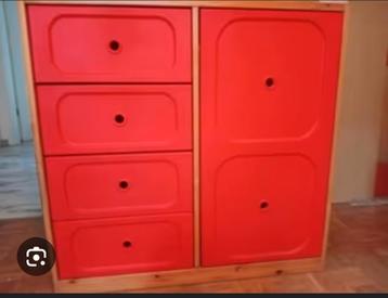 Ikea Trofast kast grenen/rood

 beschikbaar voor biedingen
