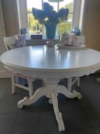Tafel Brocante wit, Huis en Inrichting, Tafels | Eettafels, Ophalen, 50 tot 100 cm, 100 tot 150 cm, Rond