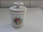 Dekselpotje porselein, met bloemetjes, jaren 60, Ophalen of Verzenden