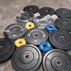 170 kilo Olympische Bumper Plates set + Atx Plates  set, Ophalen, Zo goed als nieuw