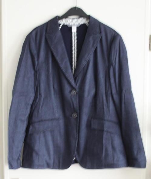 jeanskleurig jasje -blazer maat 44, Kleding | Dames, Jasjes, Kostuums en Pakken, Gedragen, Jasje, Maat 42/44 (L), Blauw, Ophalen of Verzenden