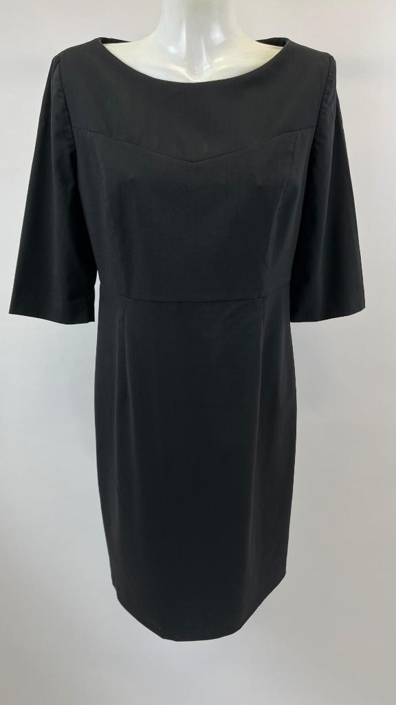 HUGO BOSS Zwarte jurk  MAAT M/L - 38/40, Kleding | Dames, Jurken, Zo goed als nieuw, Maat 38/40 (M), Zwart, Onder de knie, Ophalen of Verzenden