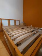 Ikea Bedframe 140x200, Huis en Inrichting, Slaapkamer | Bedden, Ophalen, Gebruikt, Bruin, Tweepersoons