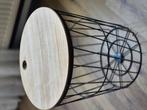 Zwarte draadstaal tafel, Huis en Inrichting, Tafels | Bijzettafels, Ophalen, Minder dan 55 cm, Metaal of Aluminium, Rond