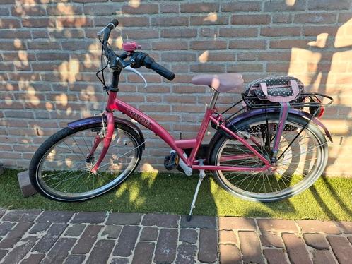 Batavus fiets roze/paars 24 inch., Fietsen en Brommers, Fietsen | Meisjes, Zo goed als nieuw, 26 inch of meer, Handrem, Ophalen