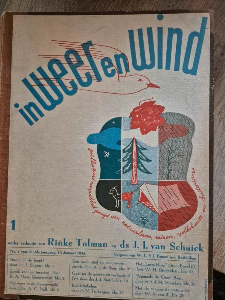 Oud tijdschrift In Weer en Wind - 1938 ingebonden, Boeken, Tijdschriften en Kranten, Gelezen, Overige typen, Ophalen of Verzenden