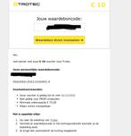 Trotec 10 euro waardebon, Tickets en Kaartjes, Kortingen en Cadeaubonnen, Eén persoon, Kortingsbon