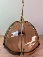 Vintage hanglamp - teakhout, Minder dan 50 cm, Zo goed als nieuw, Ophalen