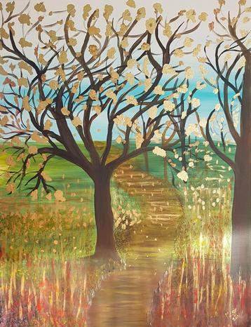 Schilderij GREEN GOLDEN VALLEY 70x90 en meer... beschikbaar voor biedingen
