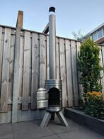 RVS Terraskachel Tuinhaard uit een 50L bierfust, Ophalen of Verzenden, Nieuw