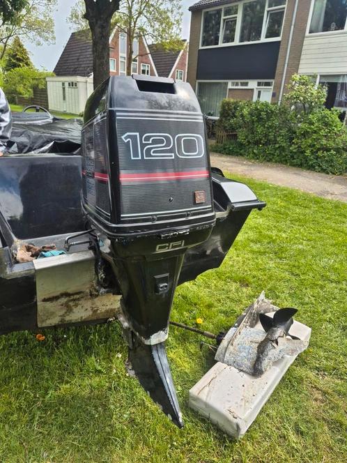 Force 120 pk langstaart 2 takt, Watersport en Boten, Buiten- en Binnenboordmotoren, Zo goed als nieuw, Benzine, 30 pk of meer