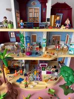 Playmobil blauwe woonhuis herenhuis poppenhuis ingericht, Ophalen of Verzenden, Zo goed als nieuw