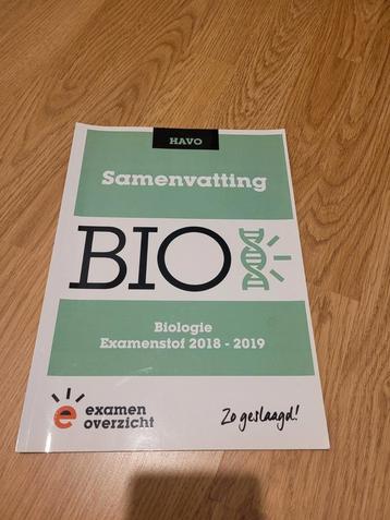 Samenvatting BIO HAVO Examenstof 2018-2019 beschikbaar voor biedingen