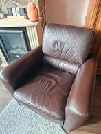 Lederen fauteuil, Ophalen, Gebruikt, Minder dan 75 cm, Leer