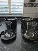 Thee glazen met onderzetter, Ophalen, Glas of Glazen, Overige stijlen, Glas