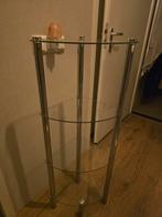 Glazen Hoek Etagere - 4 Etages, Ophalen, Minder dan 55 cm, 60 cm of meer, Glas