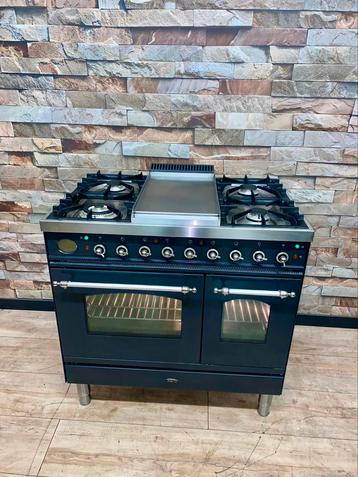 Luxe Boretti antraciet 5 pits met Frytop 2 ovens 90 cm