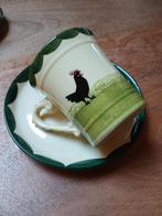 Kip en haan kop en schotel, hoogte model, Ophalen of Verzenden, Overige stijlen, Kop(pen) en/of Schotel(s)