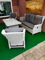 Wit. Merk Fonteyn. Bank en stoelen verstelbaar kussen niet m, 5 zitplaatsen, Kunststof, Bank, Ophalen of Verzenden