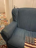 Riviera Maison love seat van jeansstof, Ophalen of Verzenden, Gebruikt, Stof, 75 tot 100 cm