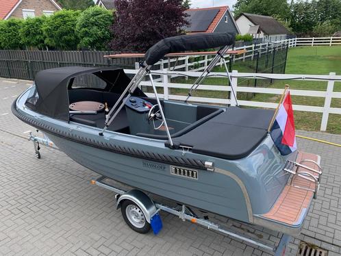 Maassloep 590 honda 20pk OCCASION bwj 025 VANDAAG VAREN?, Watersport en Boten, Sloepen, Zo goed als nieuw, 10 tot 30 pk, 3 tot 6 meter