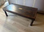 Antieke houten uitgewerkte salontafel India, Huis en Inrichting, Tafels | Salontafels, Ophalen of Verzenden